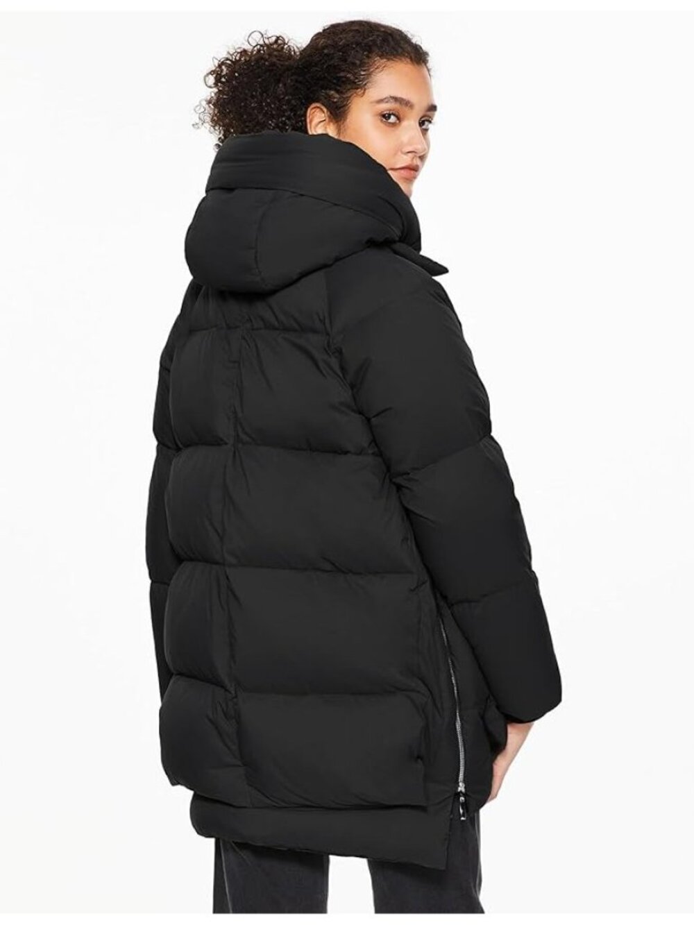 Orolay Women's Black Hooded Down Jacket With Fleece Lining Size Large 318 - Picture 10 of 16